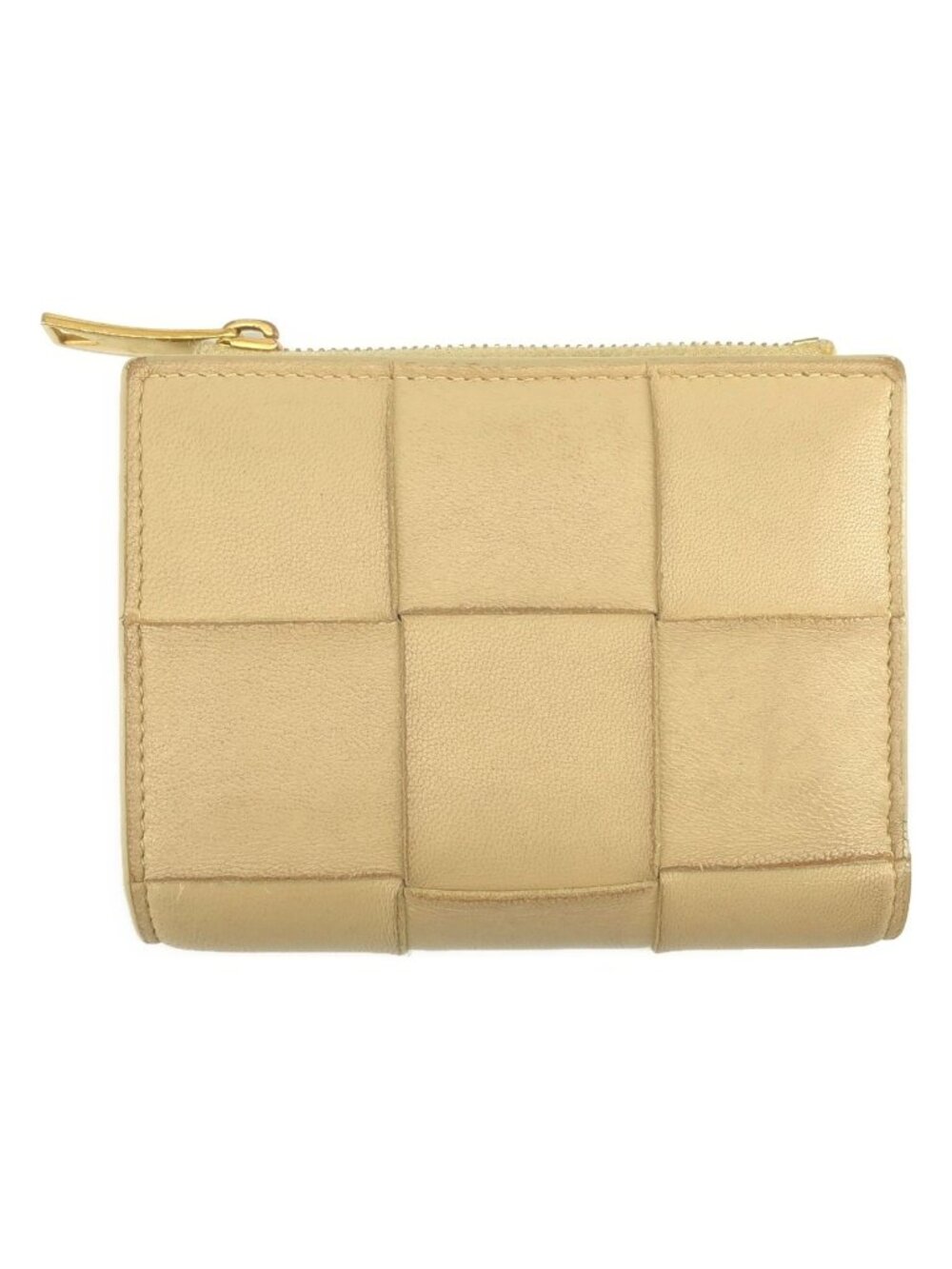 Bottega Veneta Cassette Small Bifold Wallet Beige